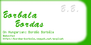 borbala bordas business card